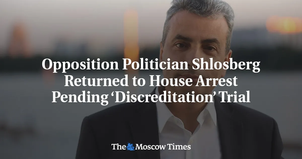 Opposition Politician Shlosberg Returned to House Arrest Pending ‘Discreditation’ Trial